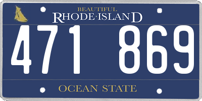 RI license plate 471869