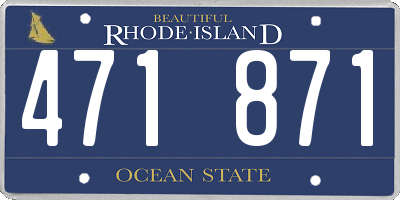 RI license plate 471871