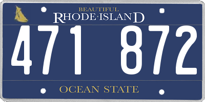 RI license plate 471872