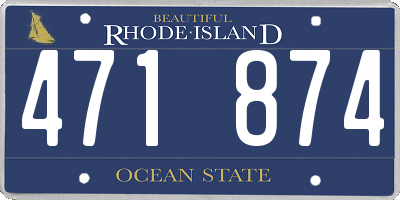 RI license plate 471874