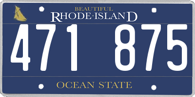RI license plate 471875