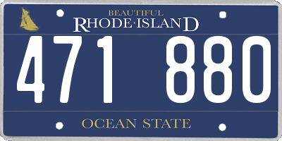RI license plate 471880