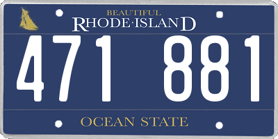 RI license plate 471881