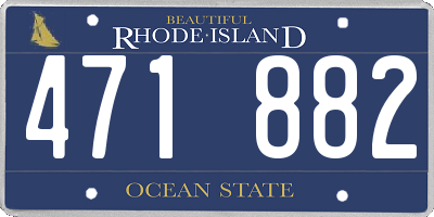 RI license plate 471882