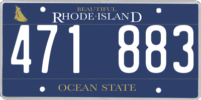 RI license plate 471883