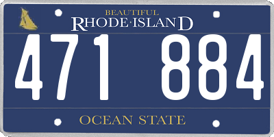 RI license plate 471884