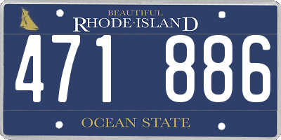 RI license plate 471886