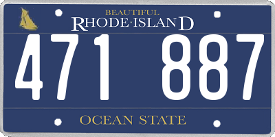 RI license plate 471887