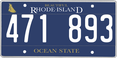 RI license plate 471893