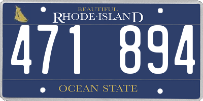 RI license plate 471894