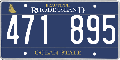 RI license plate 471895