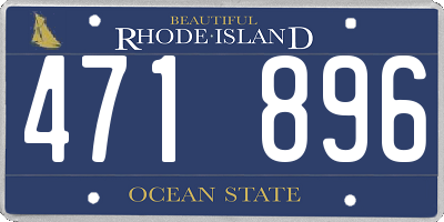 RI license plate 471896