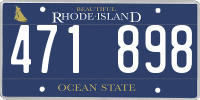 RI license plate 471898