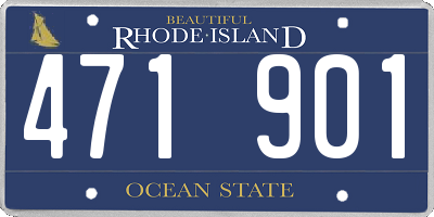 RI license plate 471901