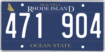 RI license plate 471904