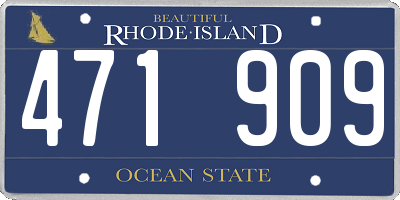RI license plate 471909