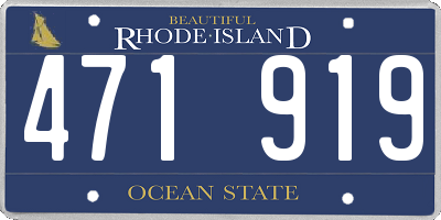 RI license plate 471919