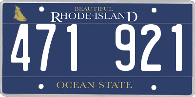 RI license plate 471921