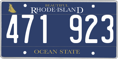 RI license plate 471923