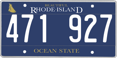 RI license plate 471927