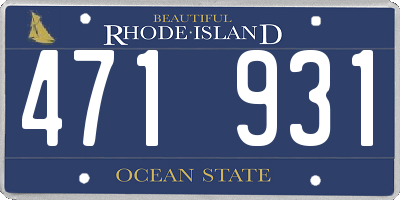 RI license plate 471931