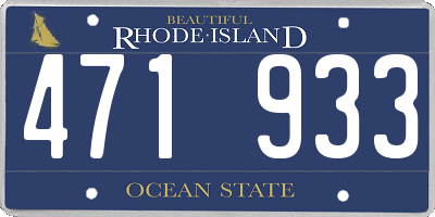 RI license plate 471933