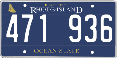 RI license plate 471936