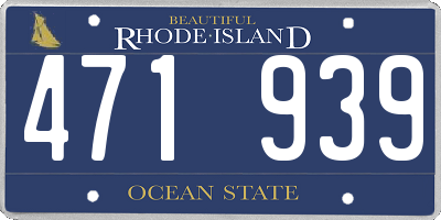RI license plate 471939