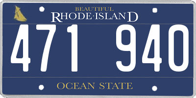 RI license plate 471940