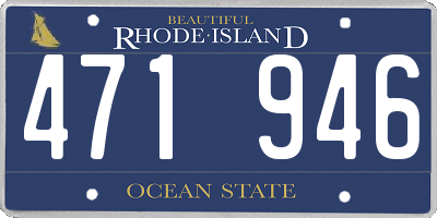 RI license plate 471946
