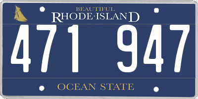RI license plate 471947