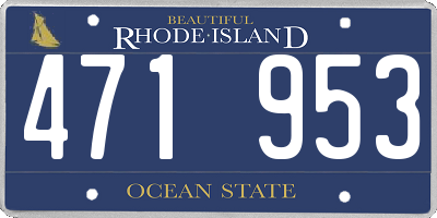 RI license plate 471953