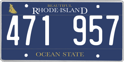 RI license plate 471957