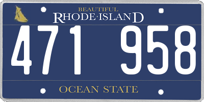 RI license plate 471958