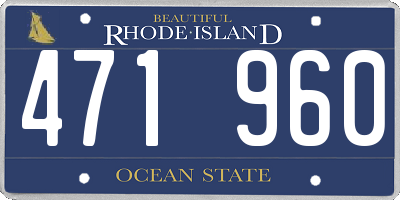 RI license plate 471960