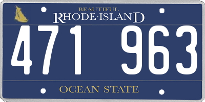 RI license plate 471963