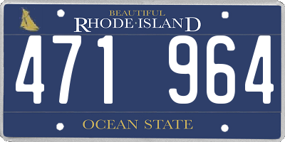 RI license plate 471964