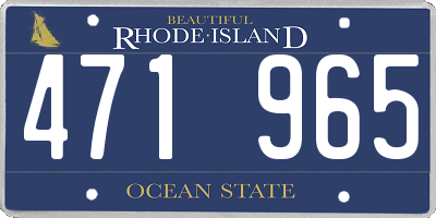 RI license plate 471965