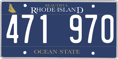 RI license plate 471970