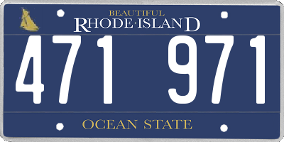 RI license plate 471971