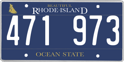 RI license plate 471973