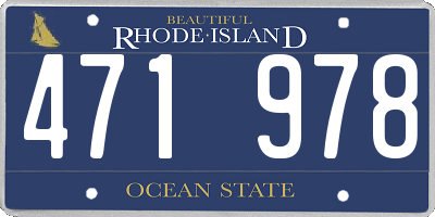 RI license plate 471978