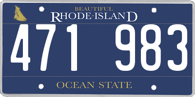 RI license plate 471983