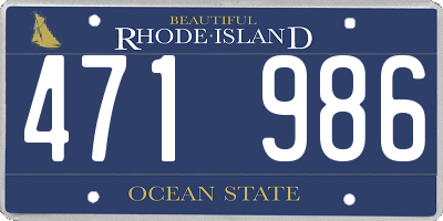 RI license plate 471986