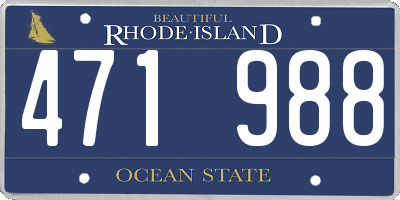 RI license plate 471988