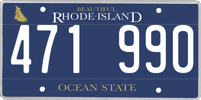 RI license plate 471990