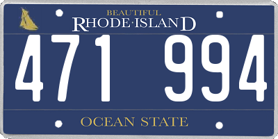 RI license plate 471994