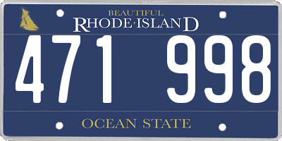 RI license plate 471998