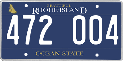 RI license plate 472004