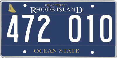 RI license plate 472010